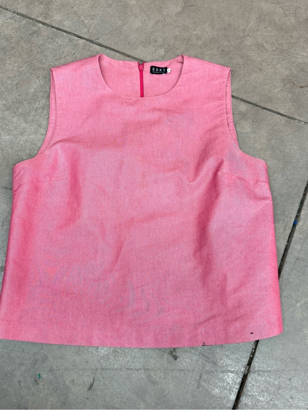 Michael Kors Sleeveless Coral-Pink Tank Top